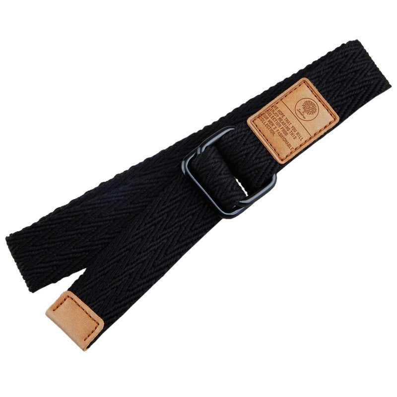 moonsix Canvas Web Belts for Men, Military Style D-ring Buckle Men's Belt, Black 2 - Image 2